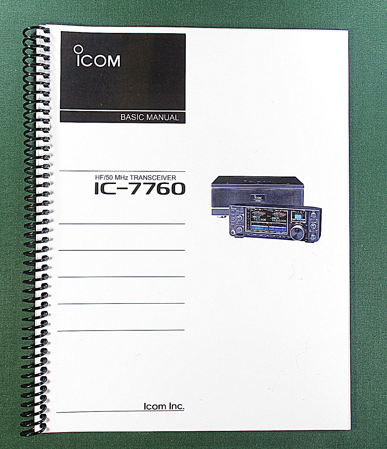 Icom IC-7760 Basic Instruction Manual - Click Image to Close