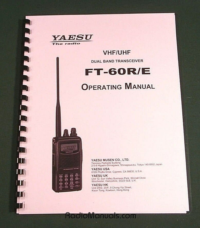 Yaesu Ft 60r Manual